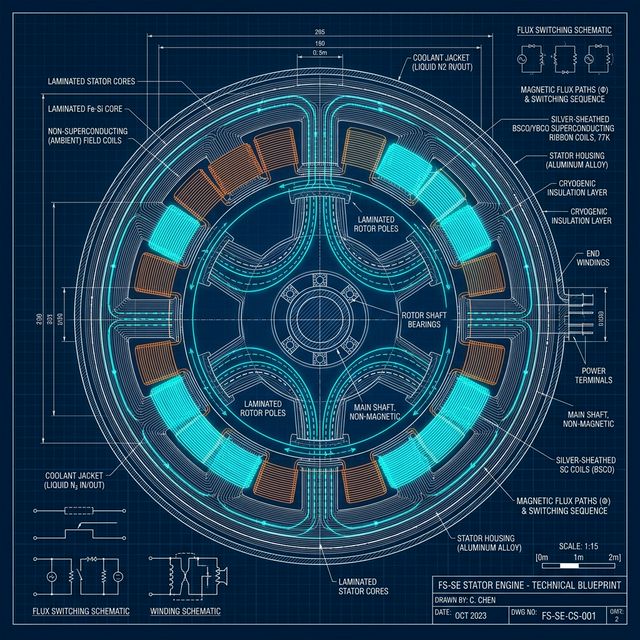 Superconducting Stator Blueprint